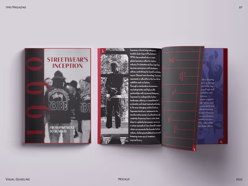 Cover image for BRAND VISUAL IDENTITY FOR 1990 MAGAZINE 