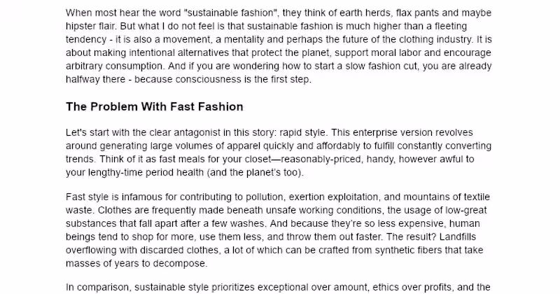 Cover image for Sustainable Fashion Advocacy Project