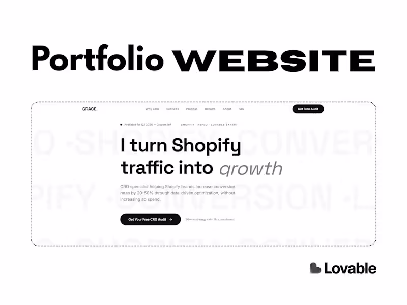 Cover image for Conversion-Focused Portfolio Website