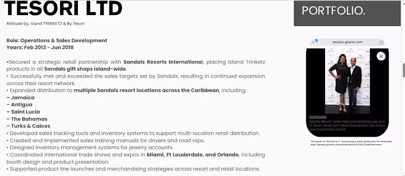 Cover image for Caribbean Retail Expansion & Sales