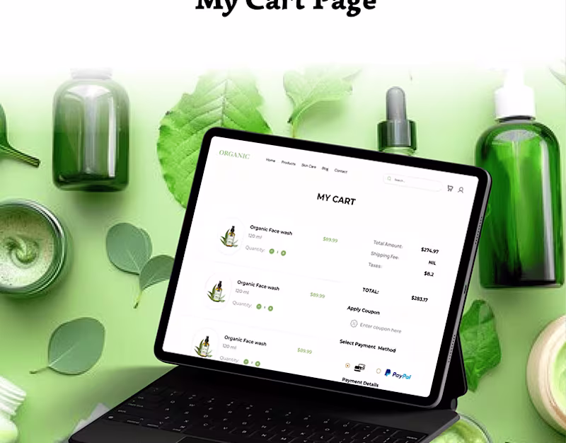 Cover image for Organic Skin Care Website :: Behance