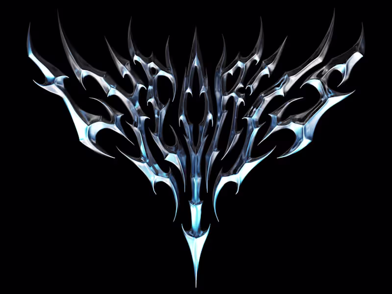 Cover image for I will design death metal logo with texture and chrome effect