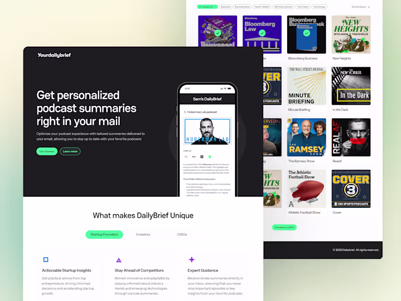 Cover image for Your DailyBrief - Web Design & Email Design