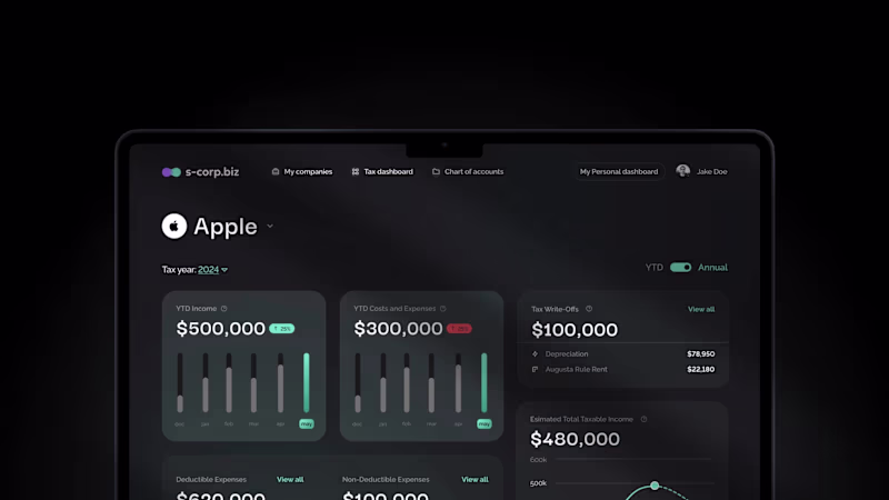 Cover image for S-Corp Tax Automation Web Application Design