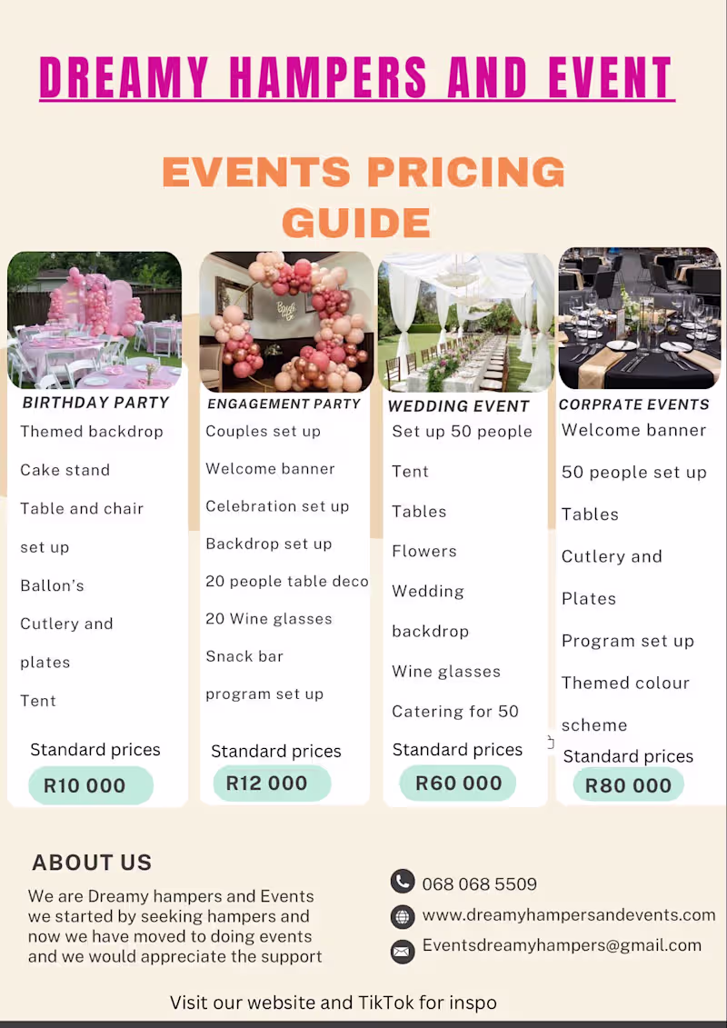 Cover image for Dreamy Catering Company