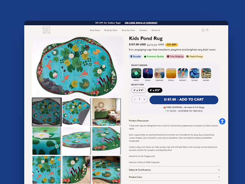 Cover image for Ziba Home Design | Buy Box Development in Replo from figma