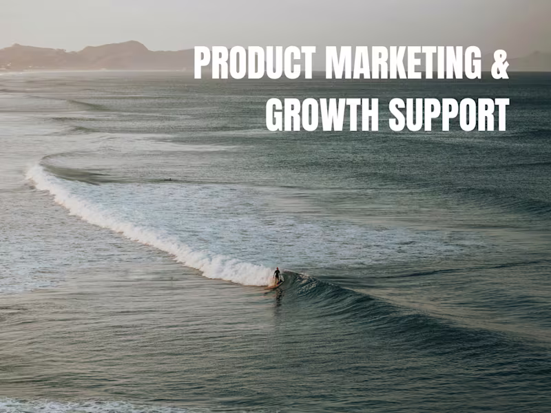 Cover image for Product Marketing and Growth Support for early-stage startup
