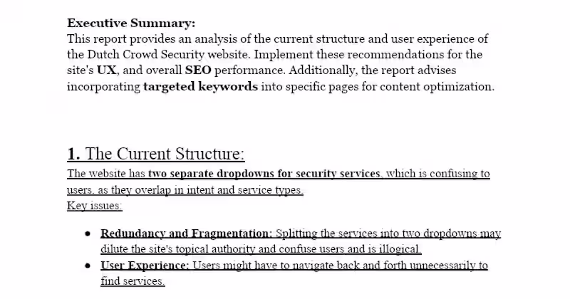 Cover image for UX & SEO Optimization Report