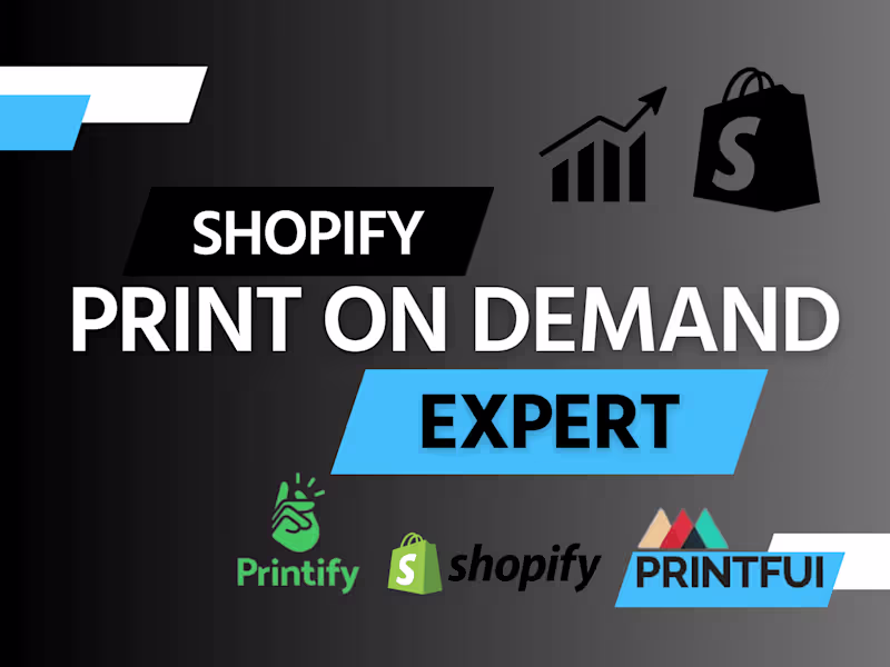 Cover image for Shopify print on demand store design and redesign