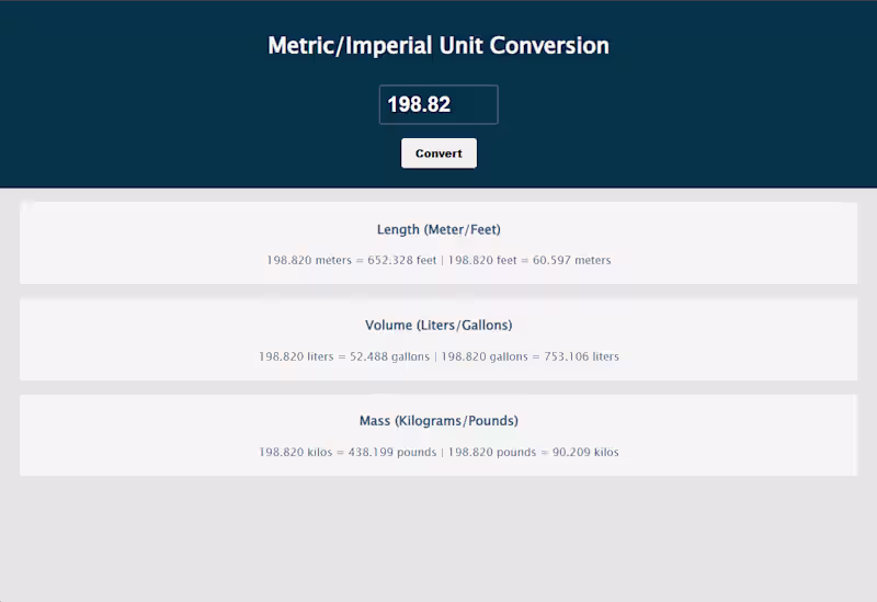Cover image for Metric-Imperial Unit Conversion