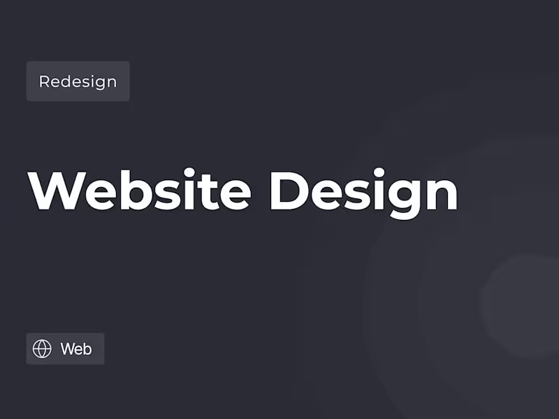 Cover image for Website Design 