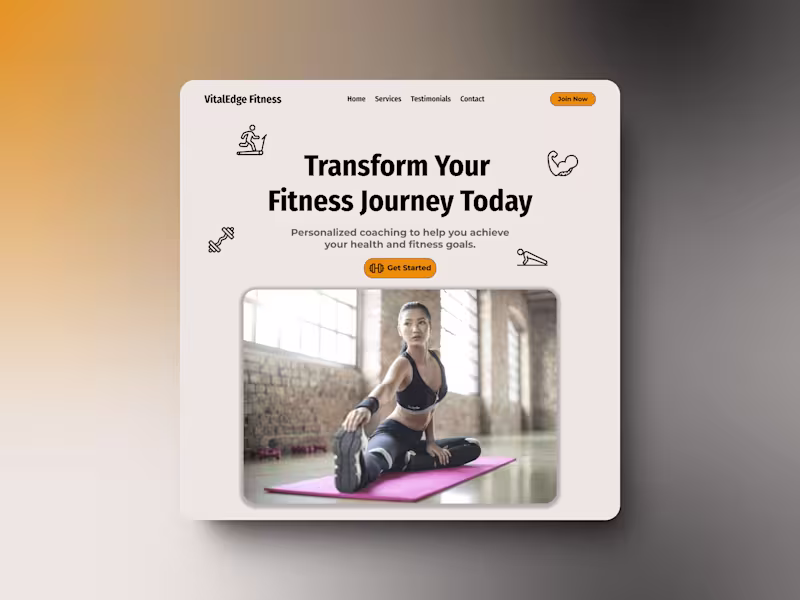 Cover image for Empowering Fitness Journeys: VitalEdge Fitness Brand Website Des