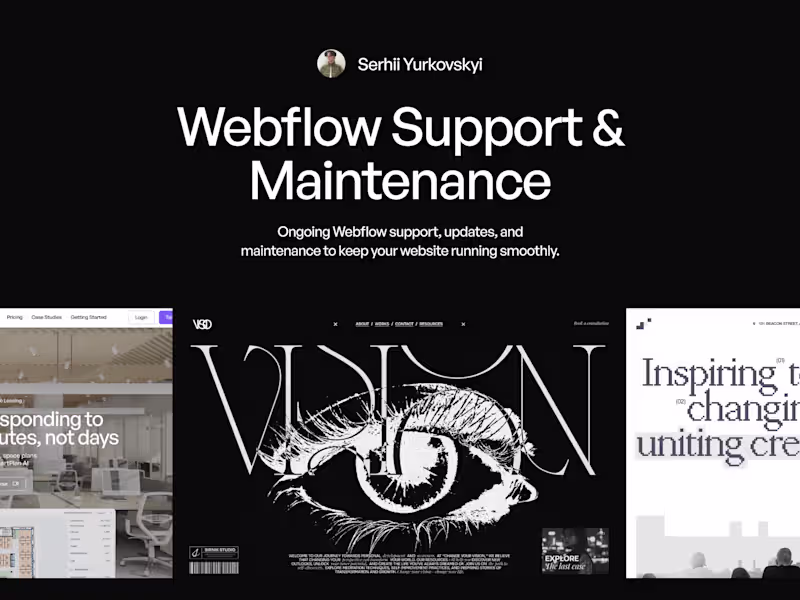 Cover image for Webflow Support & Maintenance
