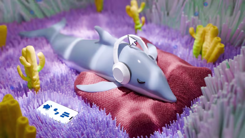 Cover image for Dolhpin app 3D motion design