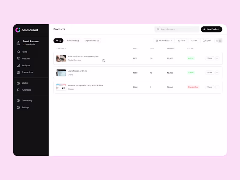 Cover image for Product Listing Page - SaaS Web Design