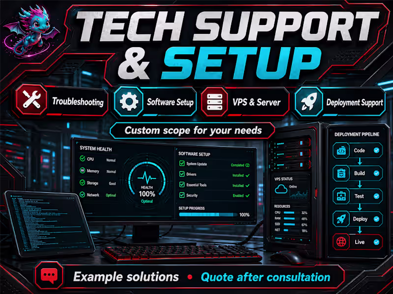 Cover image for Technical Support Software Setup and Deployment