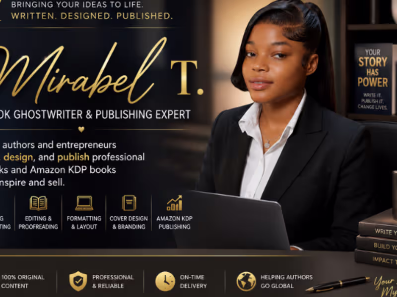 Cover image for eBook Ghostwriter, Book Editing & Amazon KDP Publishing