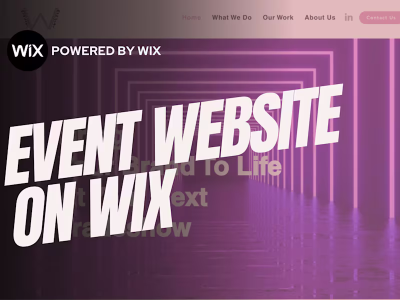 Cover image for Striking Event Website Designed on Wix for Word Up Production