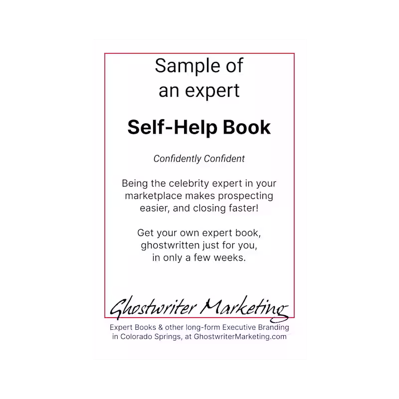 Cover image for Self-Help Book Ghostwriting Sample