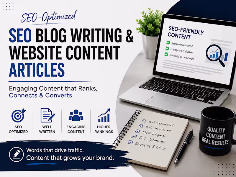 Cover image for SEO Blog Writing & Website Content Articles