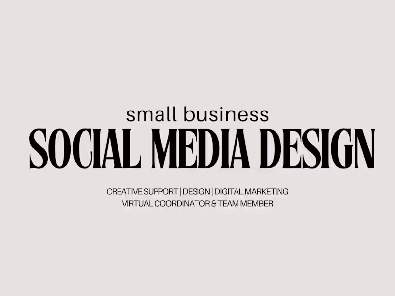 Cover image for Social Media Design (Instagram, Pins, LinkedIn) | Small Business