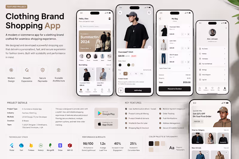 Cover image for Built a modern clothing e-commerce