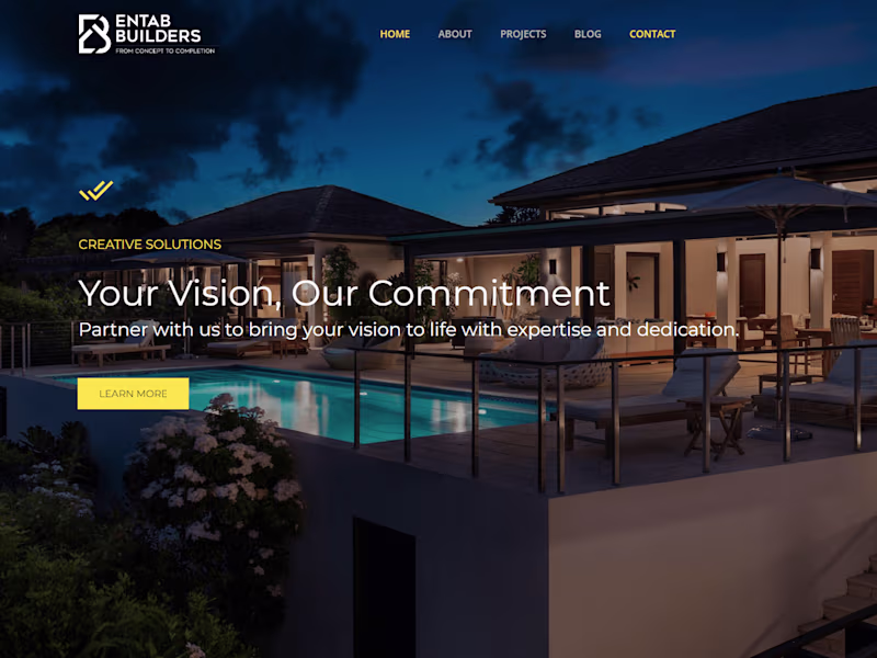 Cover image for Construction company website