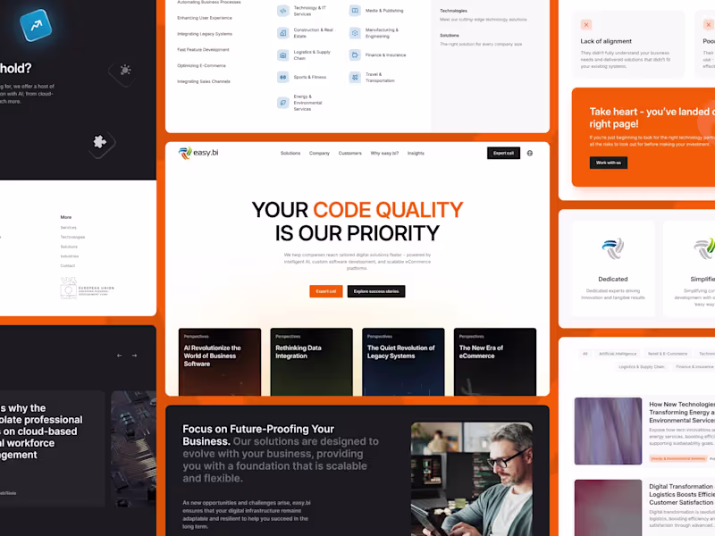 Cover image for Easy.bi: Corporate website for a business intelligence company