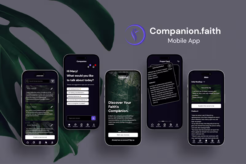 Cover image for [UI] ✝️ Companion Faith Mobile App