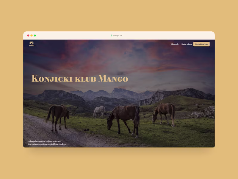 Cover image for Mango, horse lover club