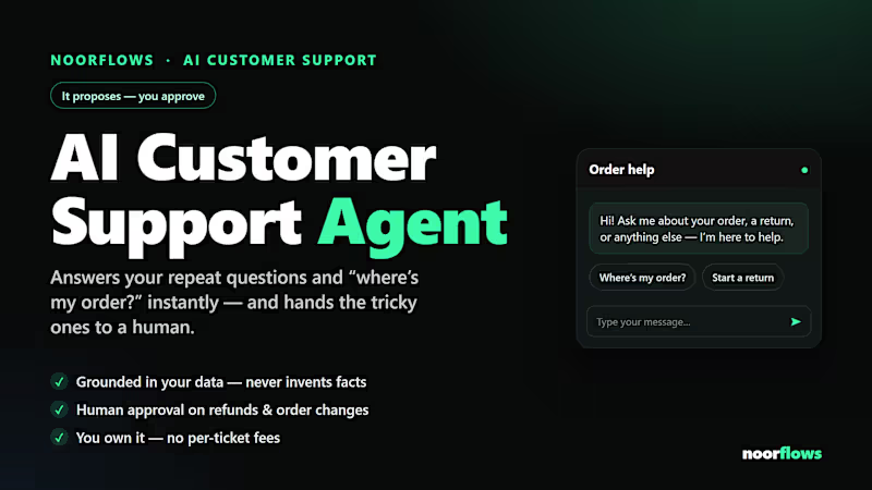 Cover image for Governed AI Support Agent (web + WhatsApp)