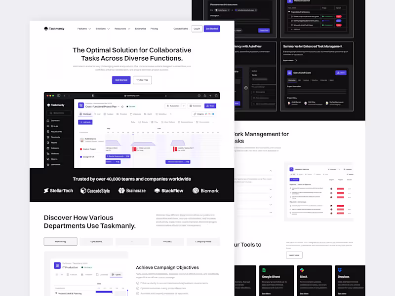 Cover image for Taskmanly UI Kit - Task Management Landing Page