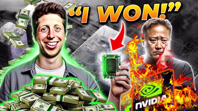 Cover image for Sam-Altman-Chip-Beats-NVIDIA - Thumbnail Design