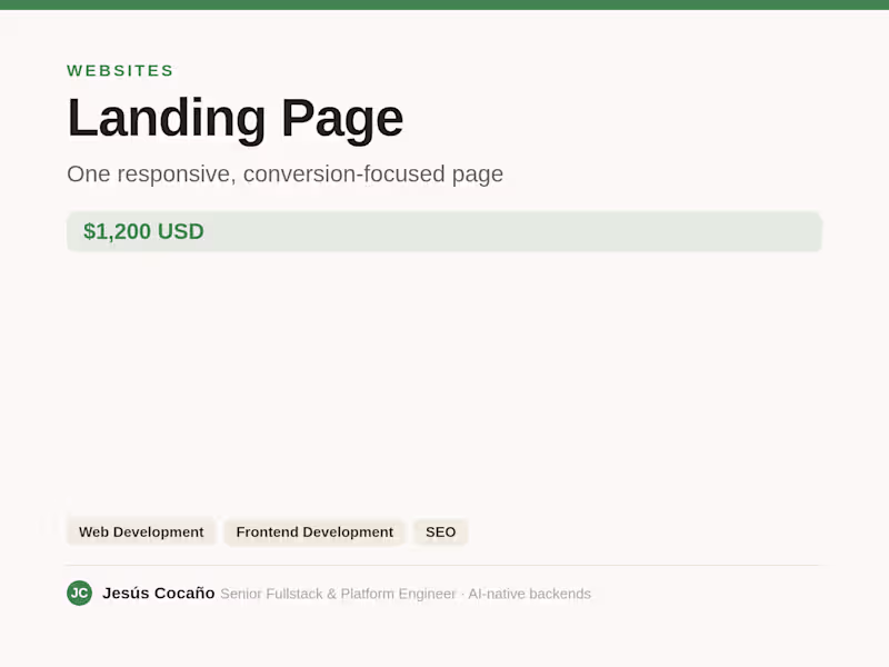 Cover image for Landing Page