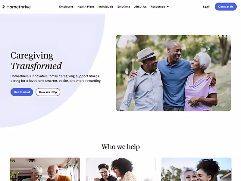 Cover image for Homethrive: Innovative Family Caregiving Support Solutions