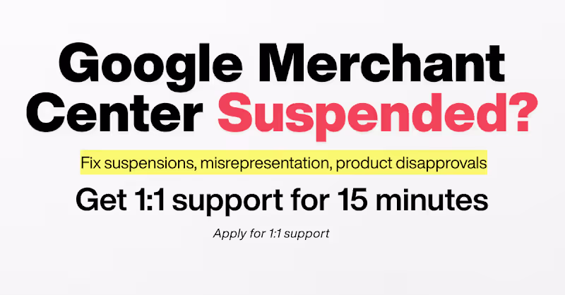 Cover image for Fix your google merchant center