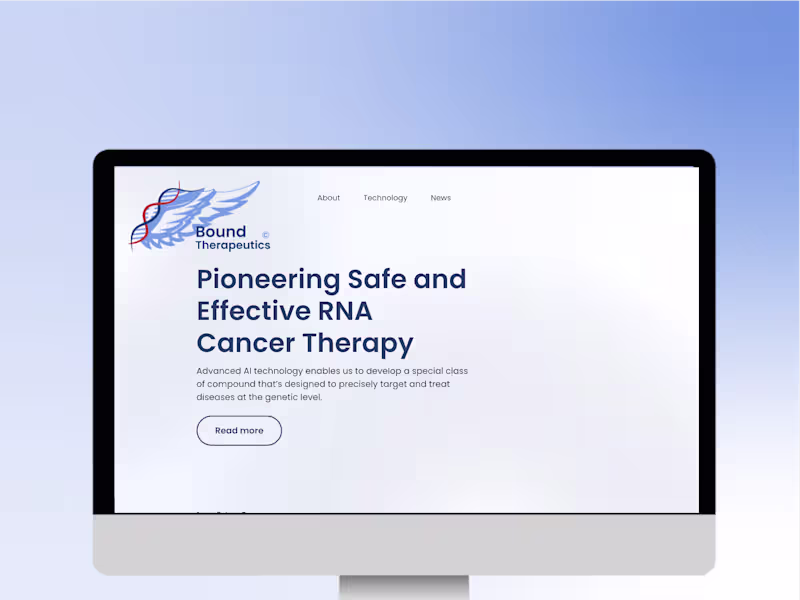 Cover image for Bound Therapeutics — Brand & Pitch System for Biotech