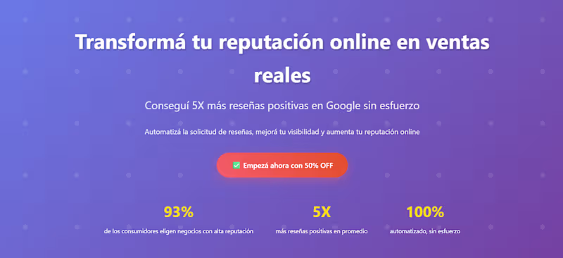 Cover image for Impulsa 5 Estrellas - Automated Google Reviews Booster