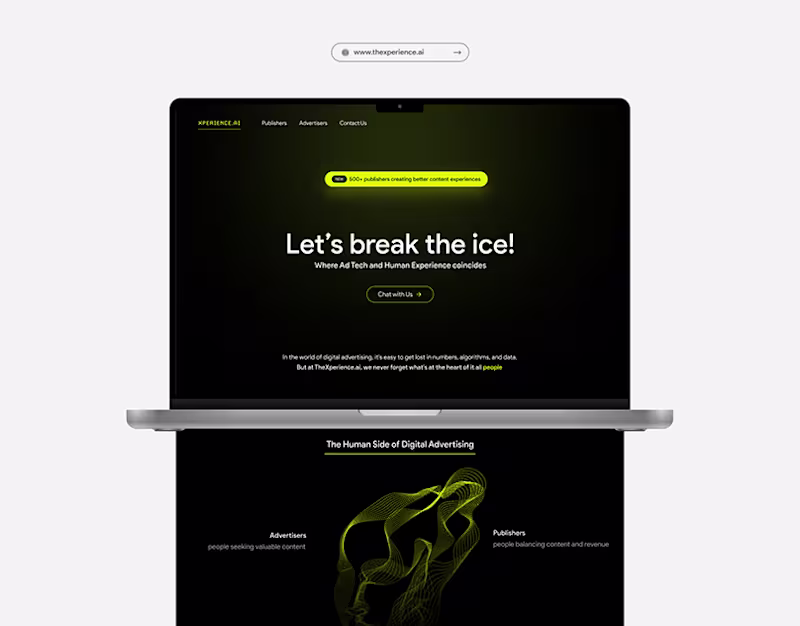 Cover image for Website UI : thexperience.ai