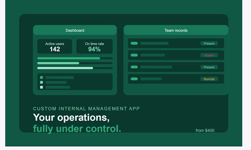 Cover image for Custom Internal Management App