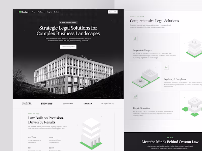 Cover image for Creston Law Firm Landing Page Design