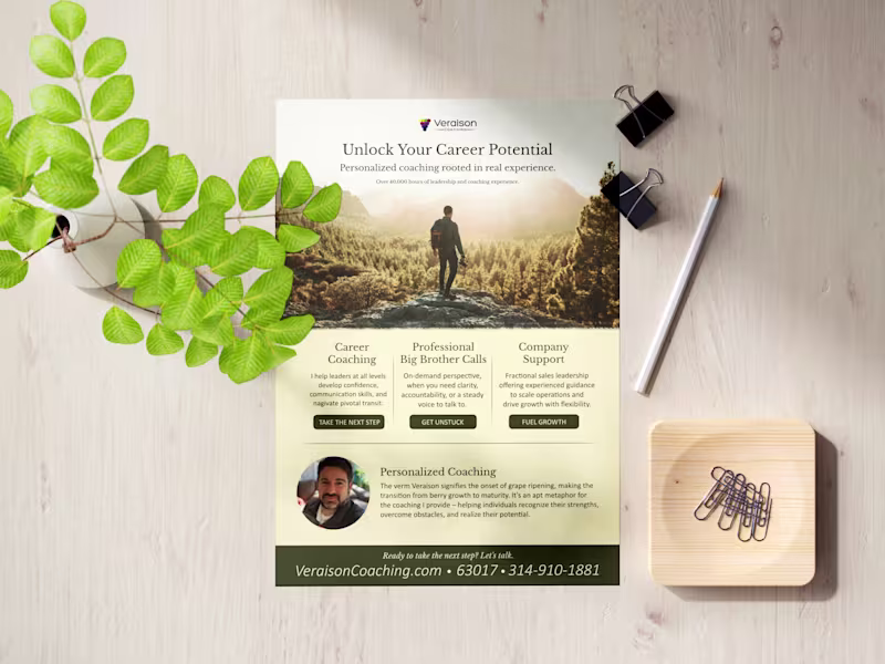 Cover image for Veraison Coaching – Marketing Flyer Design (2025-2026) A cle...