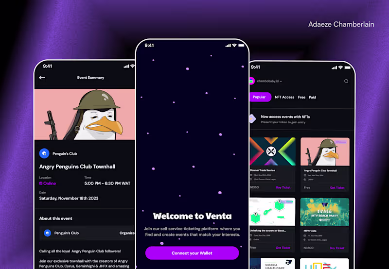 Cover image for VENTA, SELF-SERVICE EVENT APP