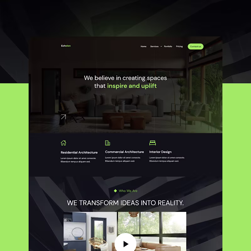 Cover image for Landing page webdesign