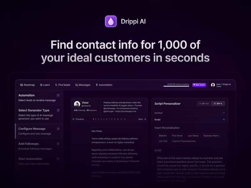 Cover image for Website Design & Dev in Framer - drippi.ai