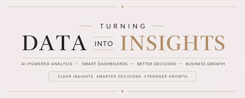 Cover image for AI-Powered Data Analysis & Dashboard Solutions