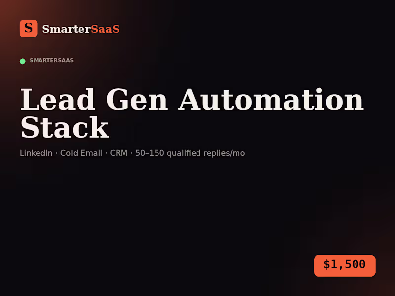 Cover image for Lead Gen Automation Stack (LinkedIn + Email + CRM)
