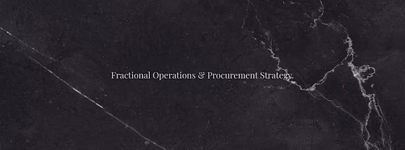 Cover image for Fractional Operations & Procurement Strategy