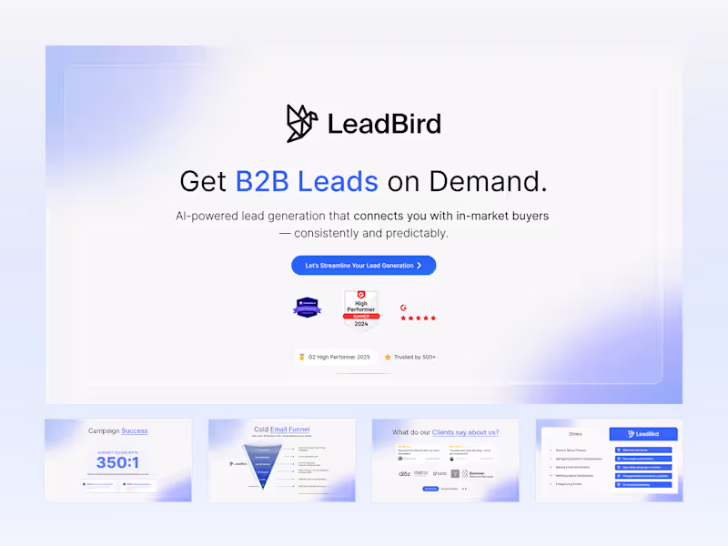 Cover image for LeadBird — Sales Deck Redesign