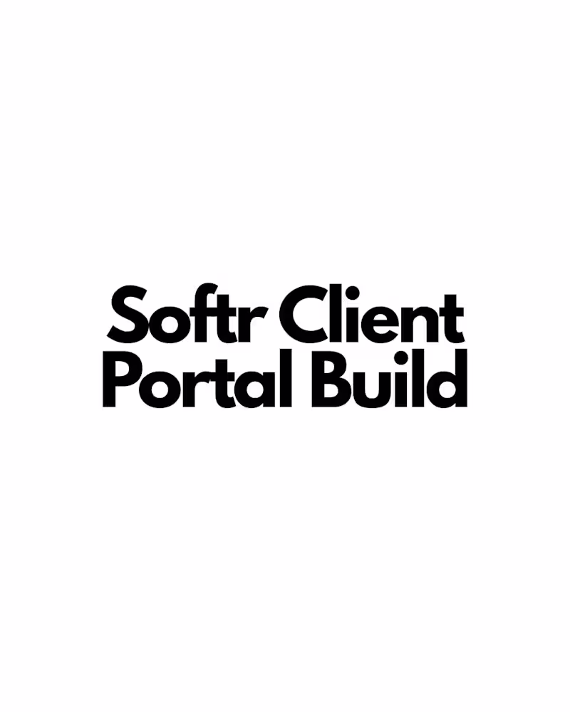 Cover image for Softr Client Portal Build